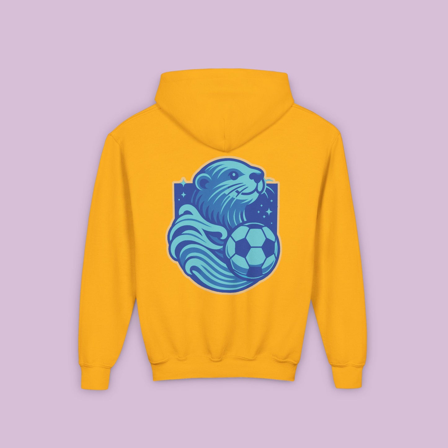 Sea Otter Soccer Logo Youth Hoodie