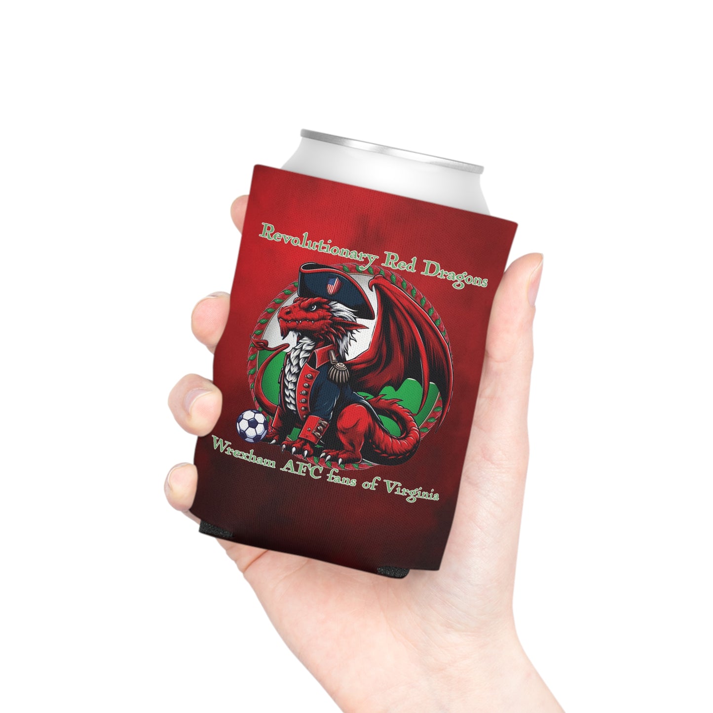 Revolutionary Red Dragons Logo Can Cooler - Red Smoke