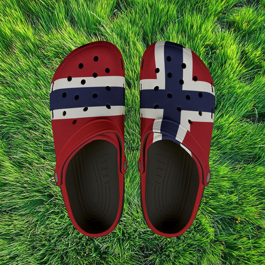 Norwegian Flag Foam Clogs