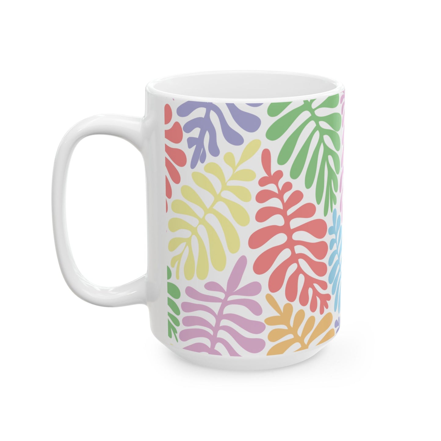 Colorful Tropical Leaves Ceramic Mug (11oz/15oz)