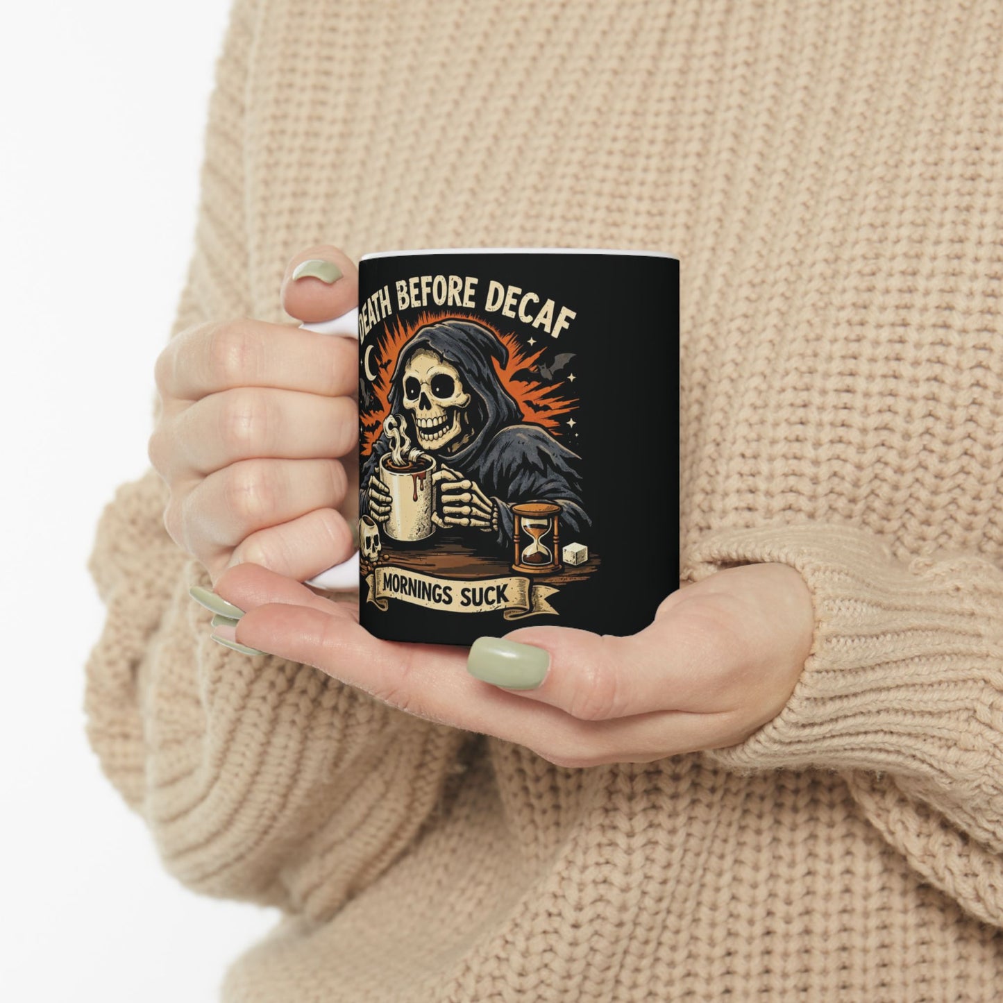 Death Before Decaf Ceramic Mug (11oz/15oz)