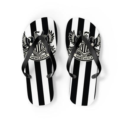 Newcastle United B&W Crest Flip Flops