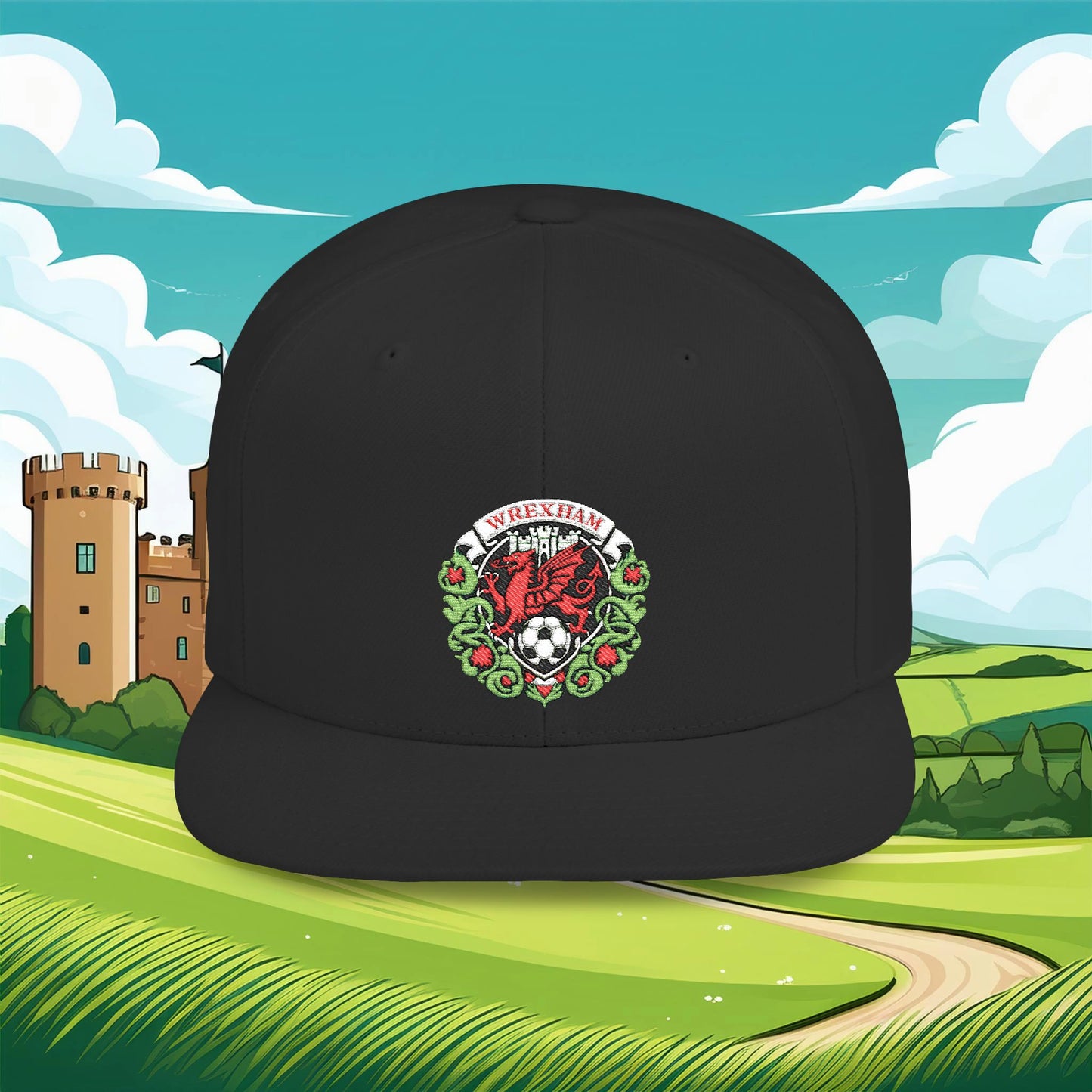 Wrexham Crest Flat Bill Snapback
