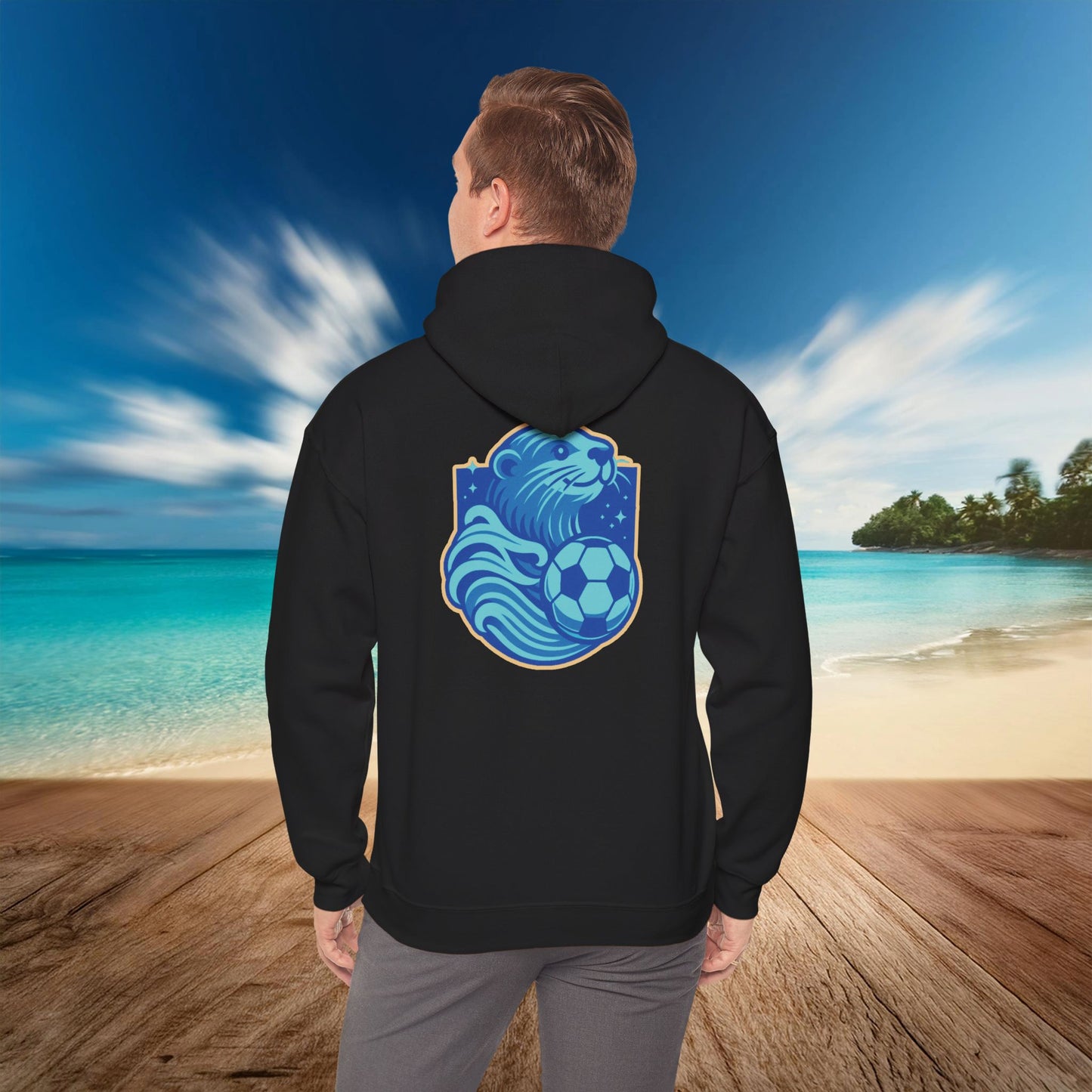 Sea Otter Soccer Logo Hoodie