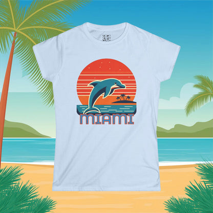 Miami Football Design Women's Softstyle Tee
