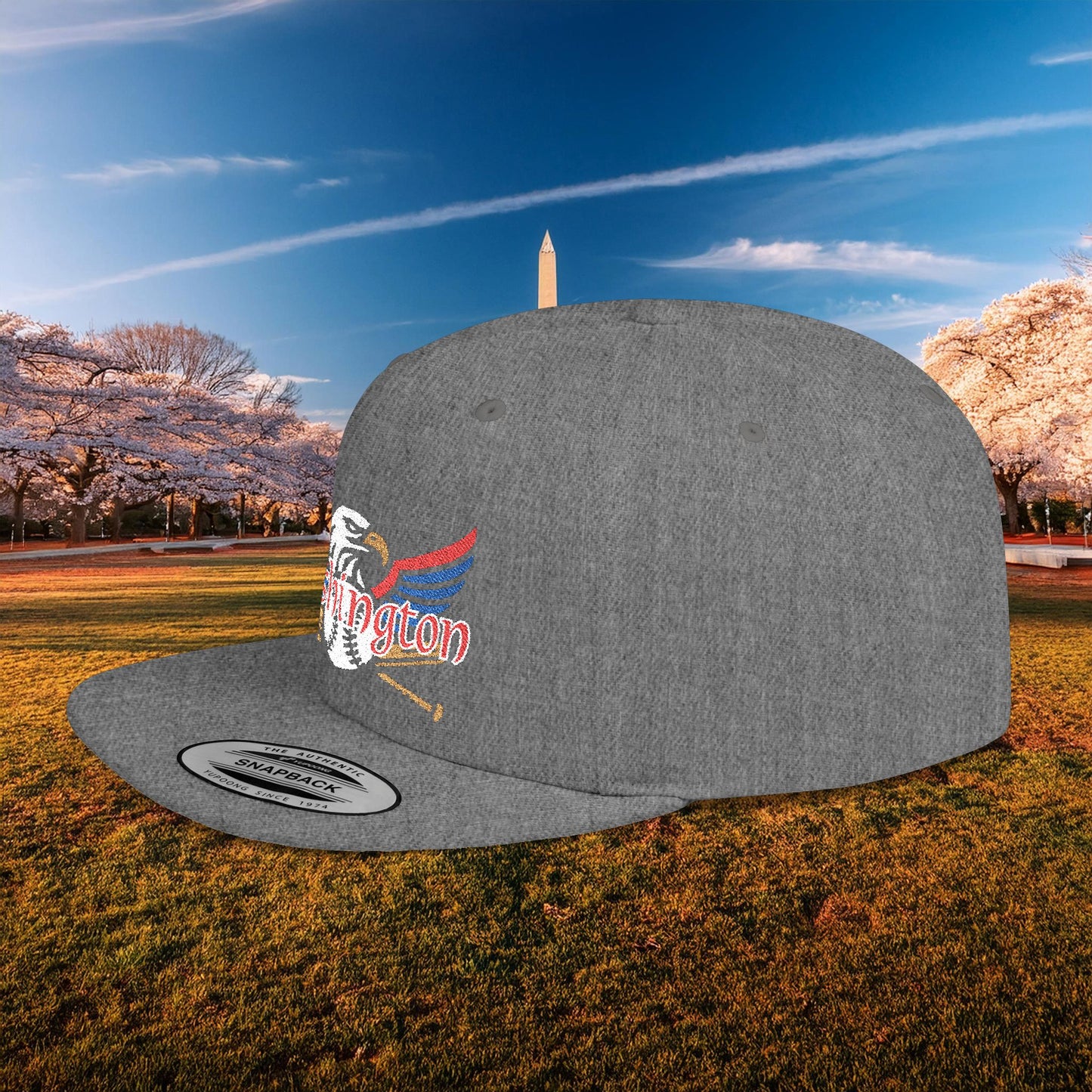 Washington Baseball Eagle Logo Flat Bill Snapback