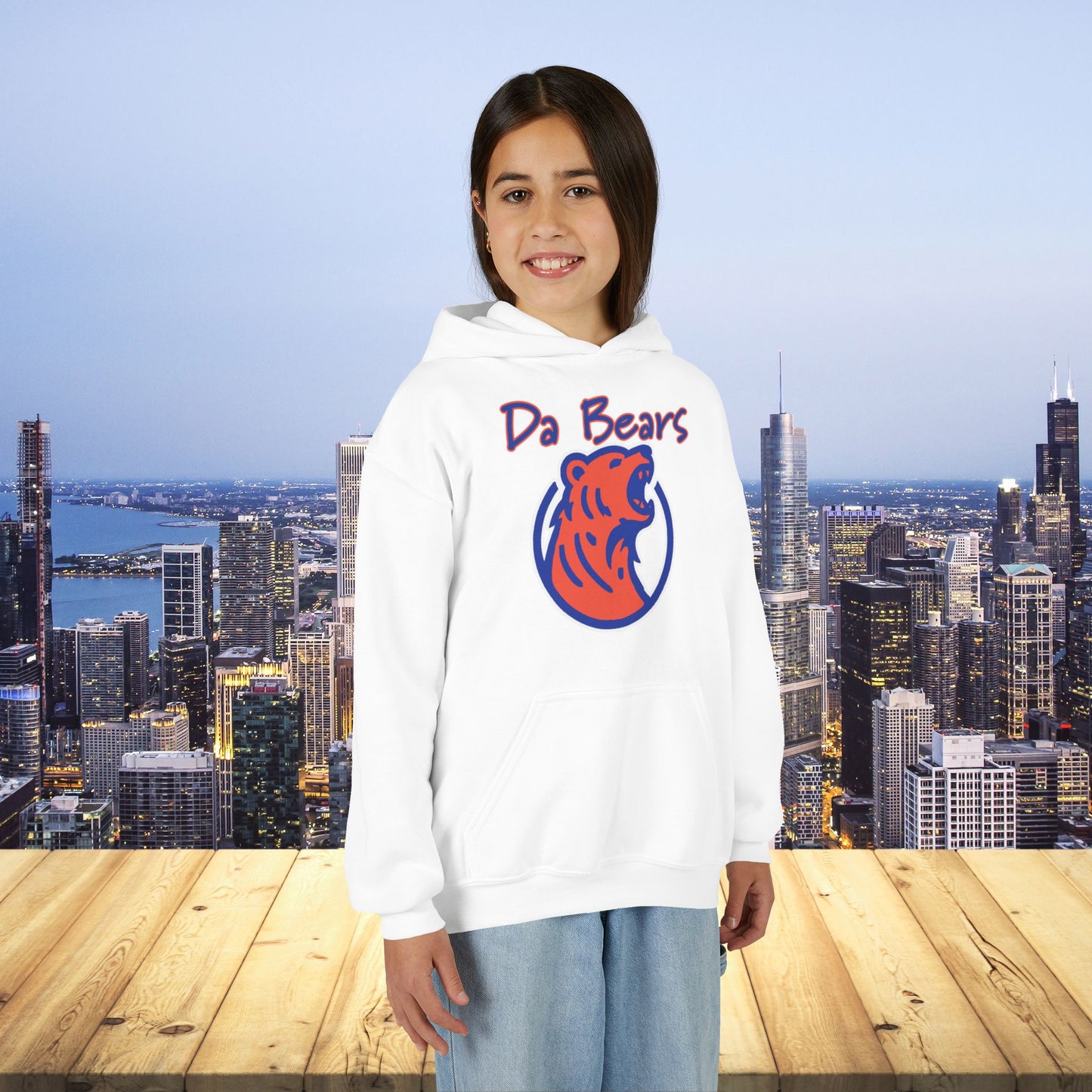 Da Bears Logo Youth Hoodie