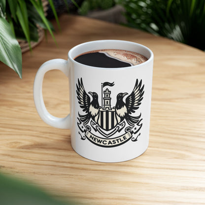Newcastle United B&W Crest Ceramic Mugs (11oz\15oz)
