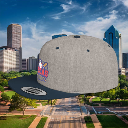 Texas Baseball Logo Flat Bill Snapback