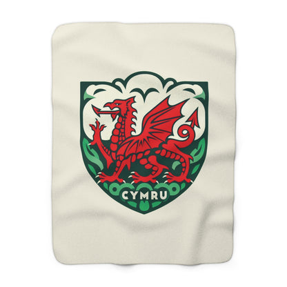 The Cymru Sherpa Fleece Blanket
