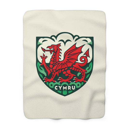 The Cymru Sherpa Fleece Blanket