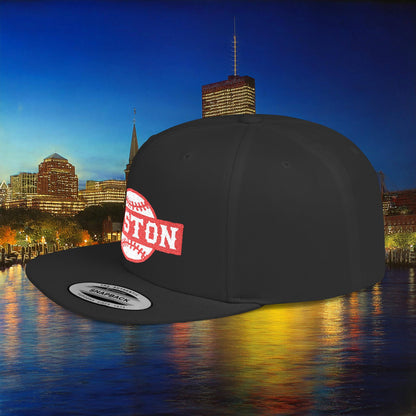 Boston Baseball Flat Bill Snapback