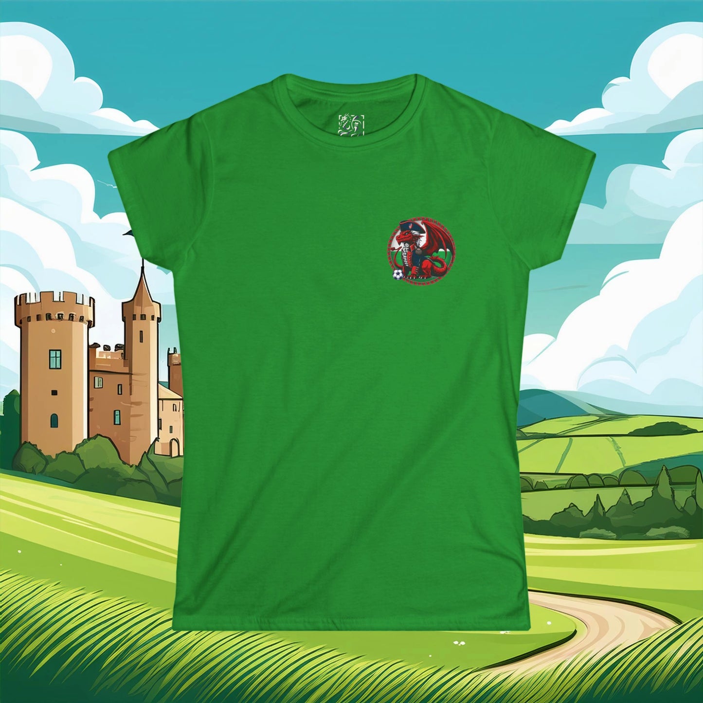 Revolutionary Red Dragons Front & Back Logo Women's Softstyle Tee