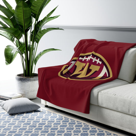 Washington Football Logo Sherpa Fleece Blanket