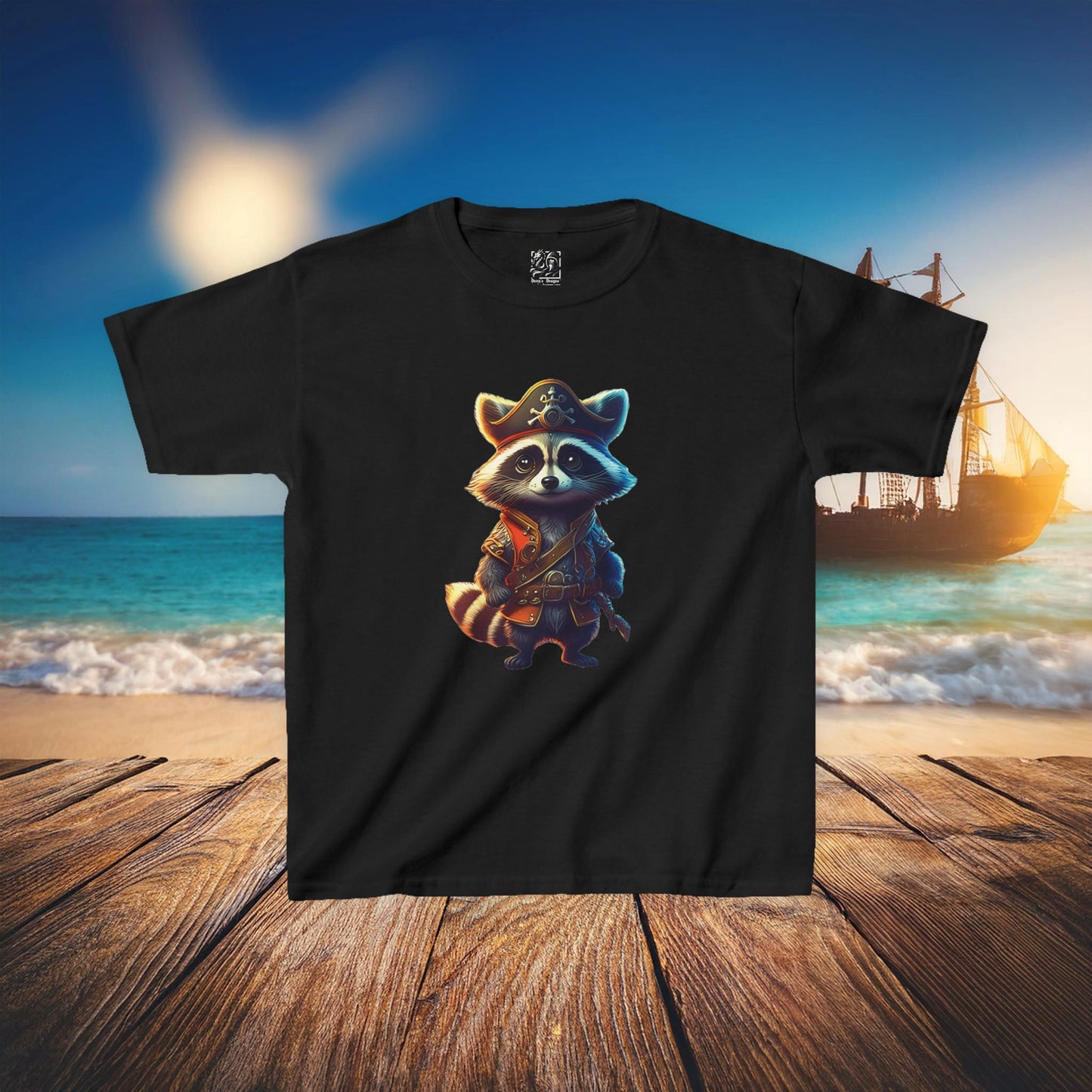 Raccoon Pirate Kids Tee