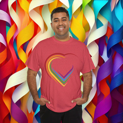 Rainbow Heart Unisex Tee