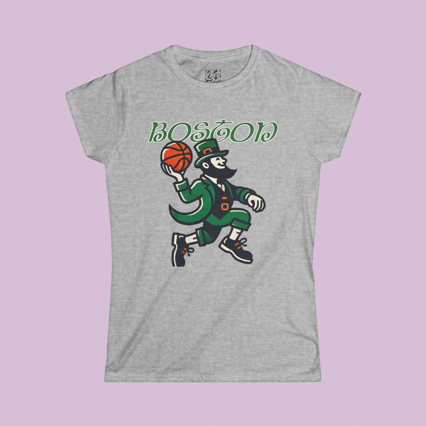 Boston Basketball Logo Women's Softstyle Tee