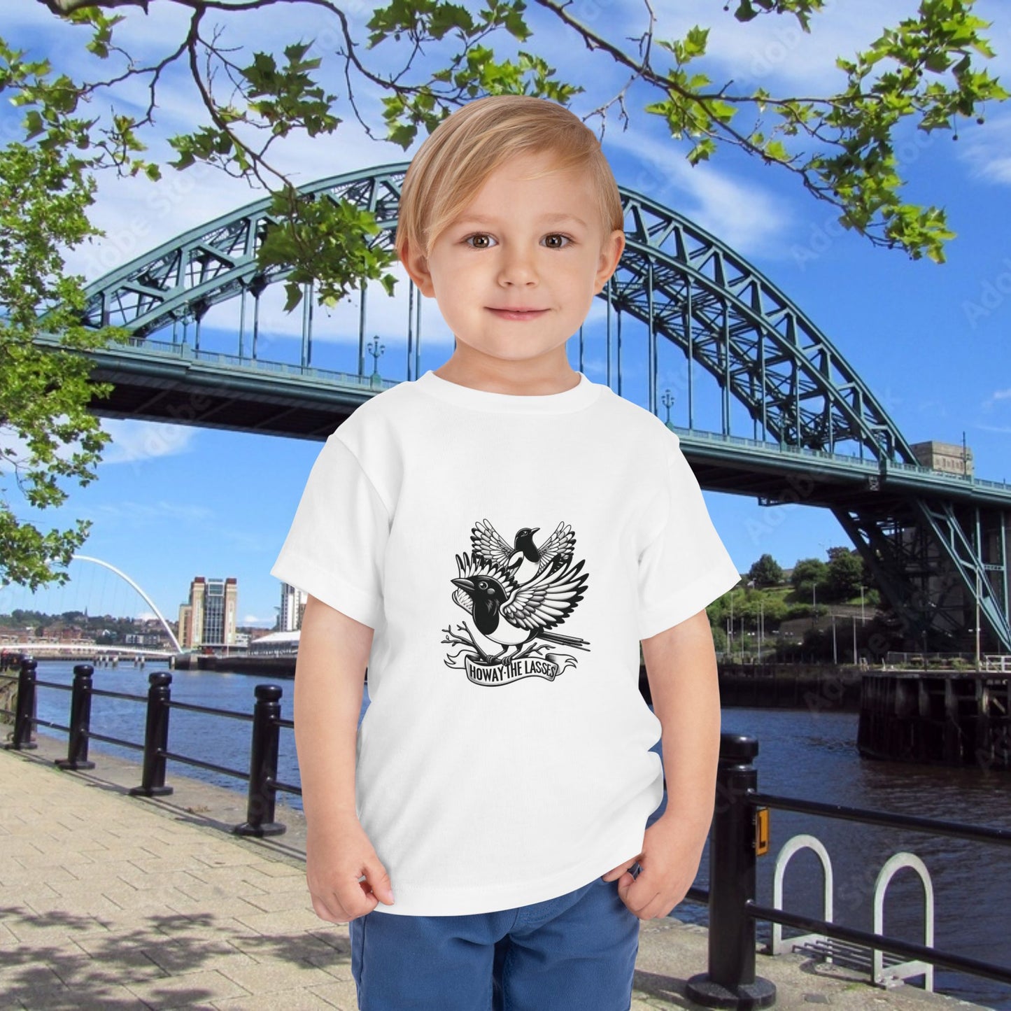 Newcastle United Howay The Lasses B&W (Twin Mags) Toddler Tee