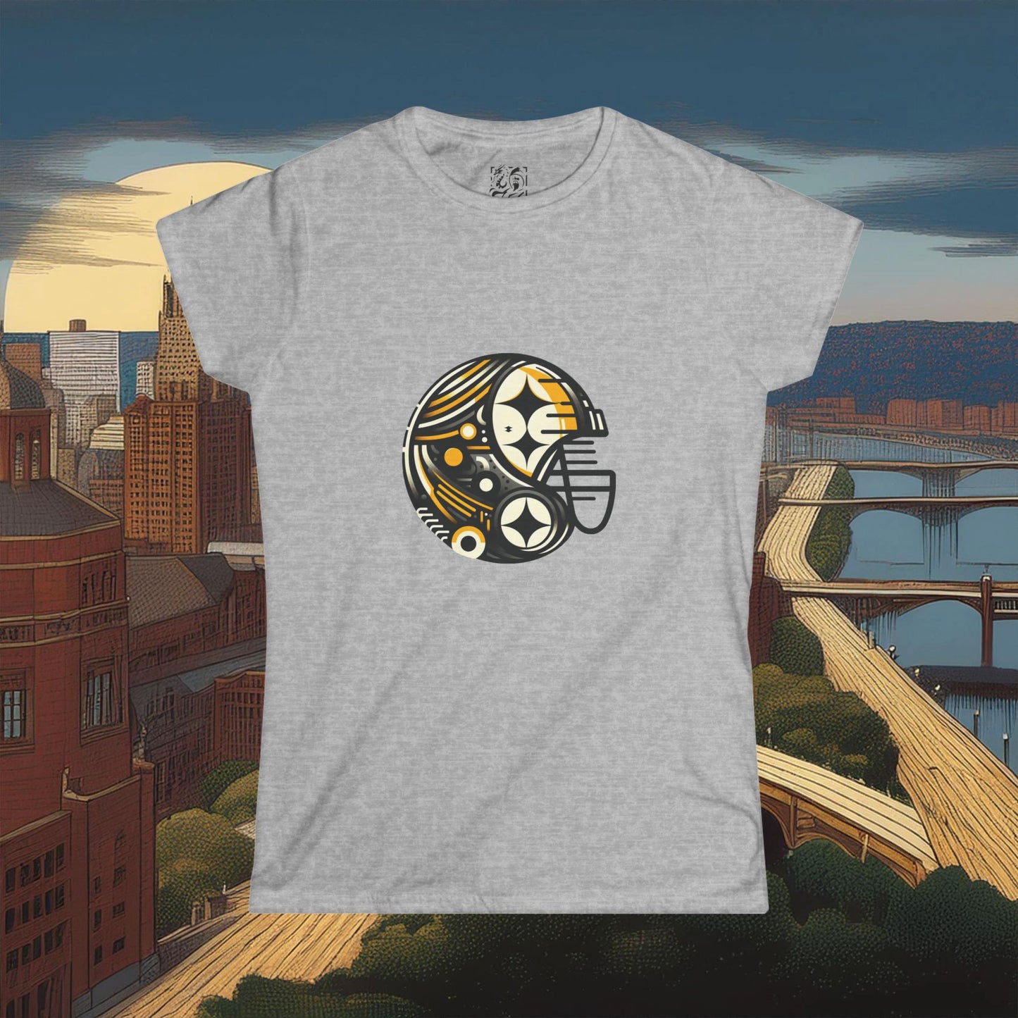 Pittsburgh Football Crest Women's Softstyle Tee
