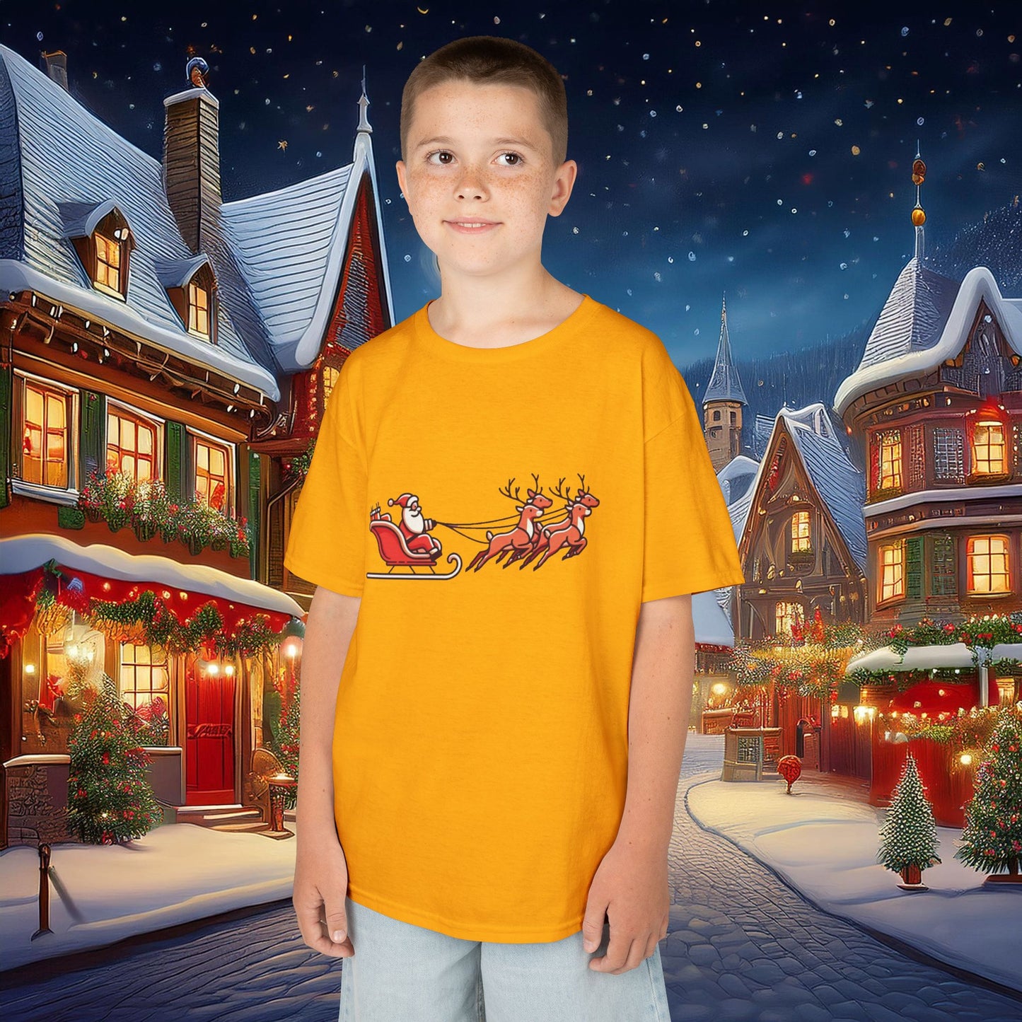 Santa's Sleigh Kids Tee