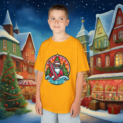 Catching Waves Santa Kids Tee