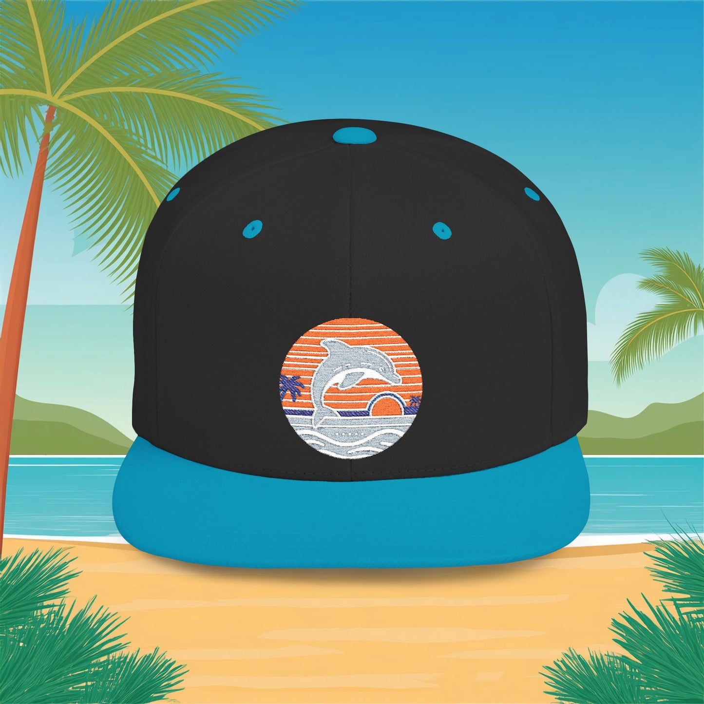 Miami Logo Flat Bill Snapback