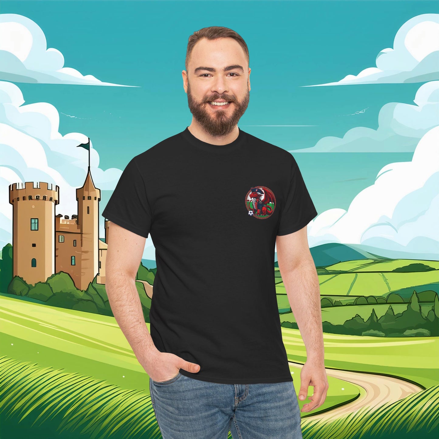 Revolutionary Red Dragons Front & Back Logo Tee