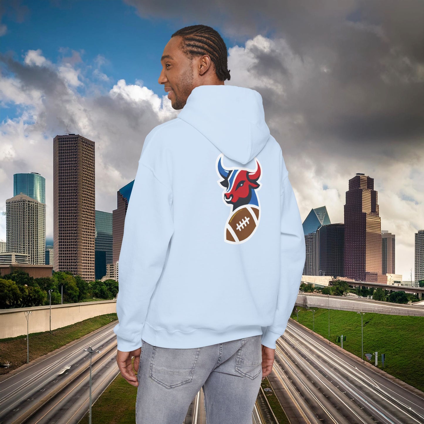 Houston Bull Football Hoodie