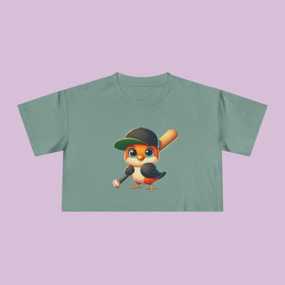 Baltimore Baseball Little Oriole Women's Crop Tee