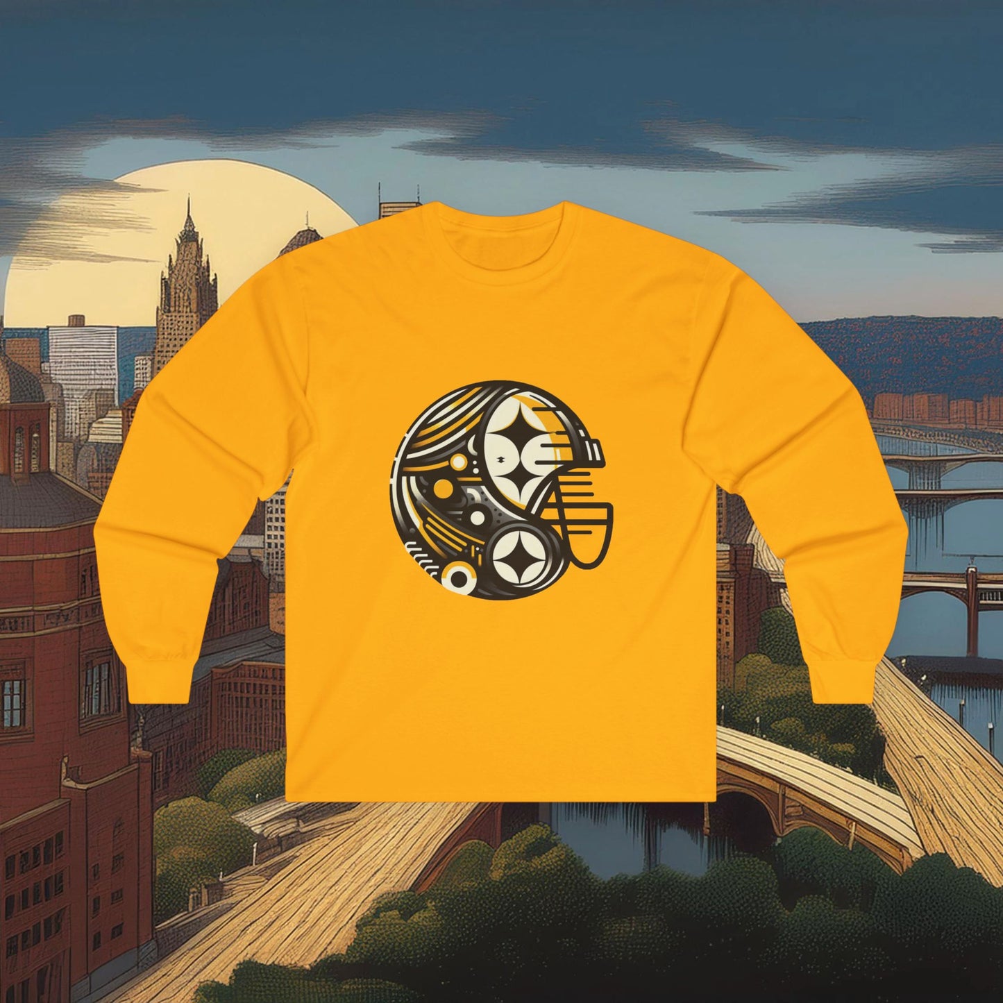 Pittsburgh Football Crest Long Sleeve Tee