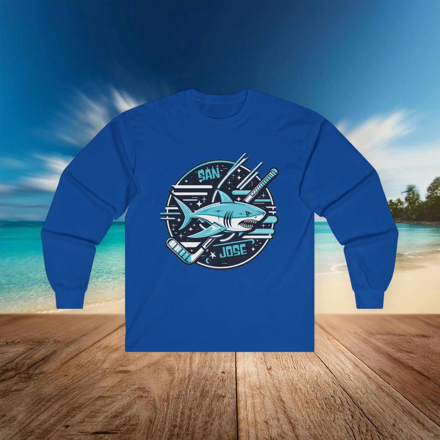 San Jose Hockey Logo Long Sleeve Tee