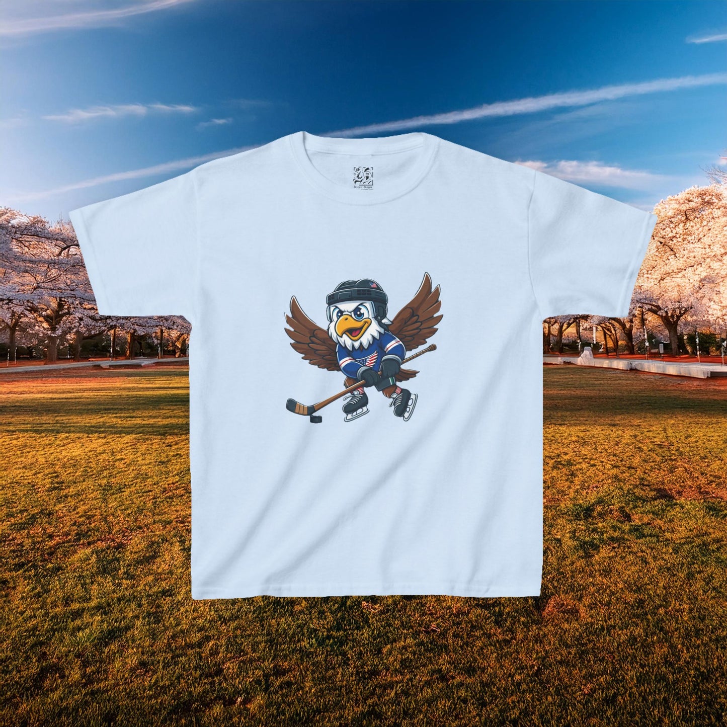 Washington Hockey Little Caps Kids Tee