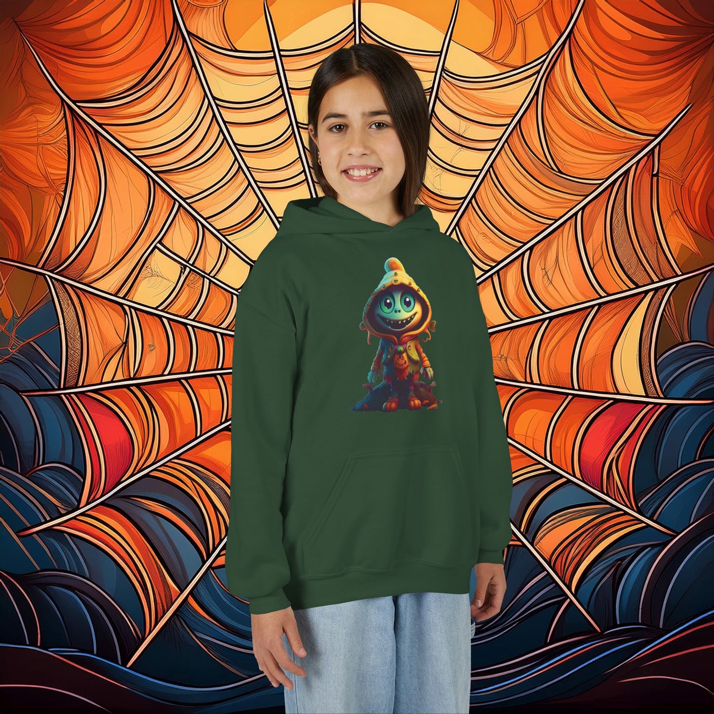 Trick or Treat Monster Youth Hoodie