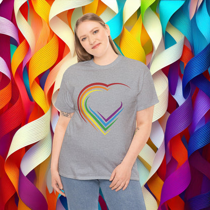 Rainbow Heart Unisex Tee