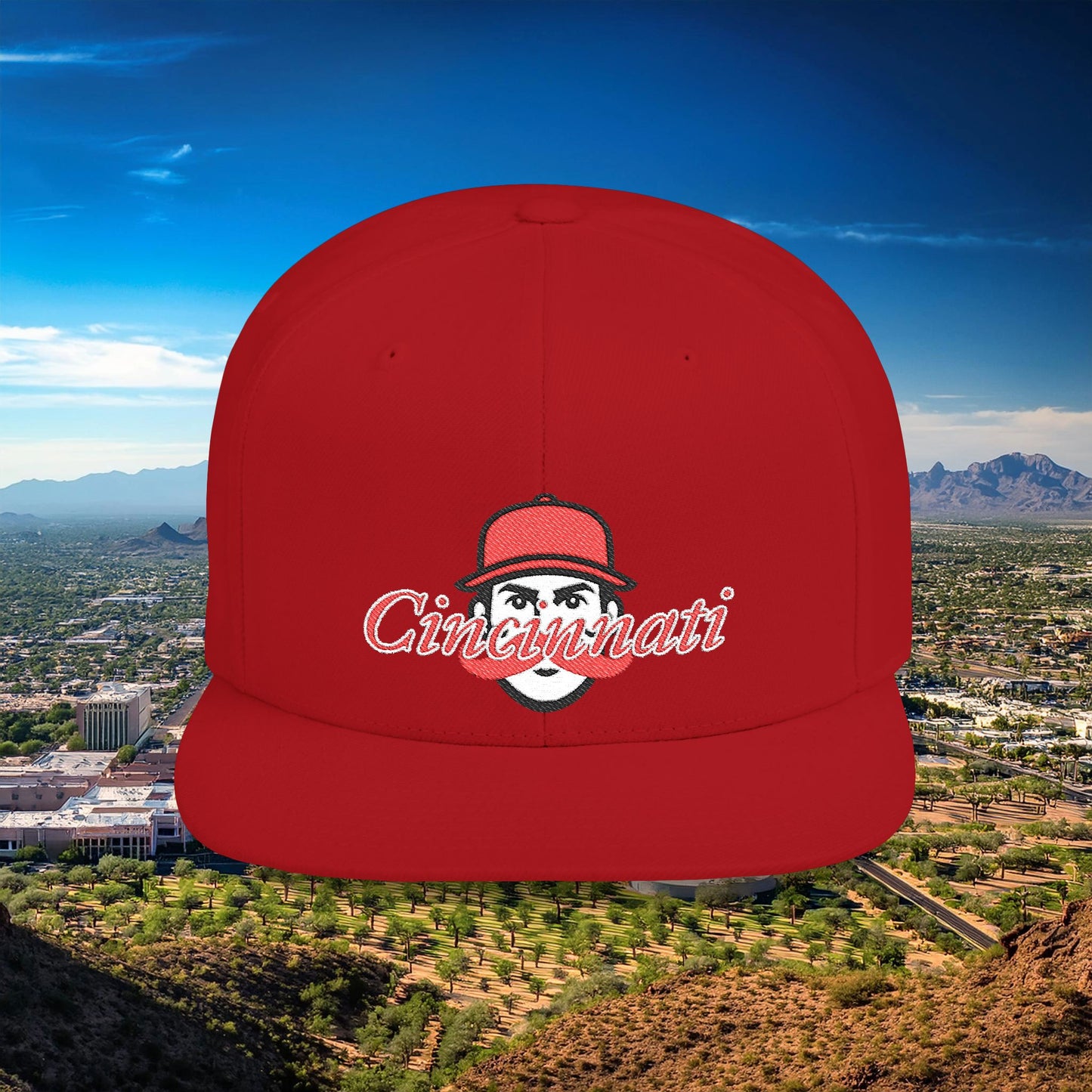 Cincinnati Baseball Flat Bill Snapback