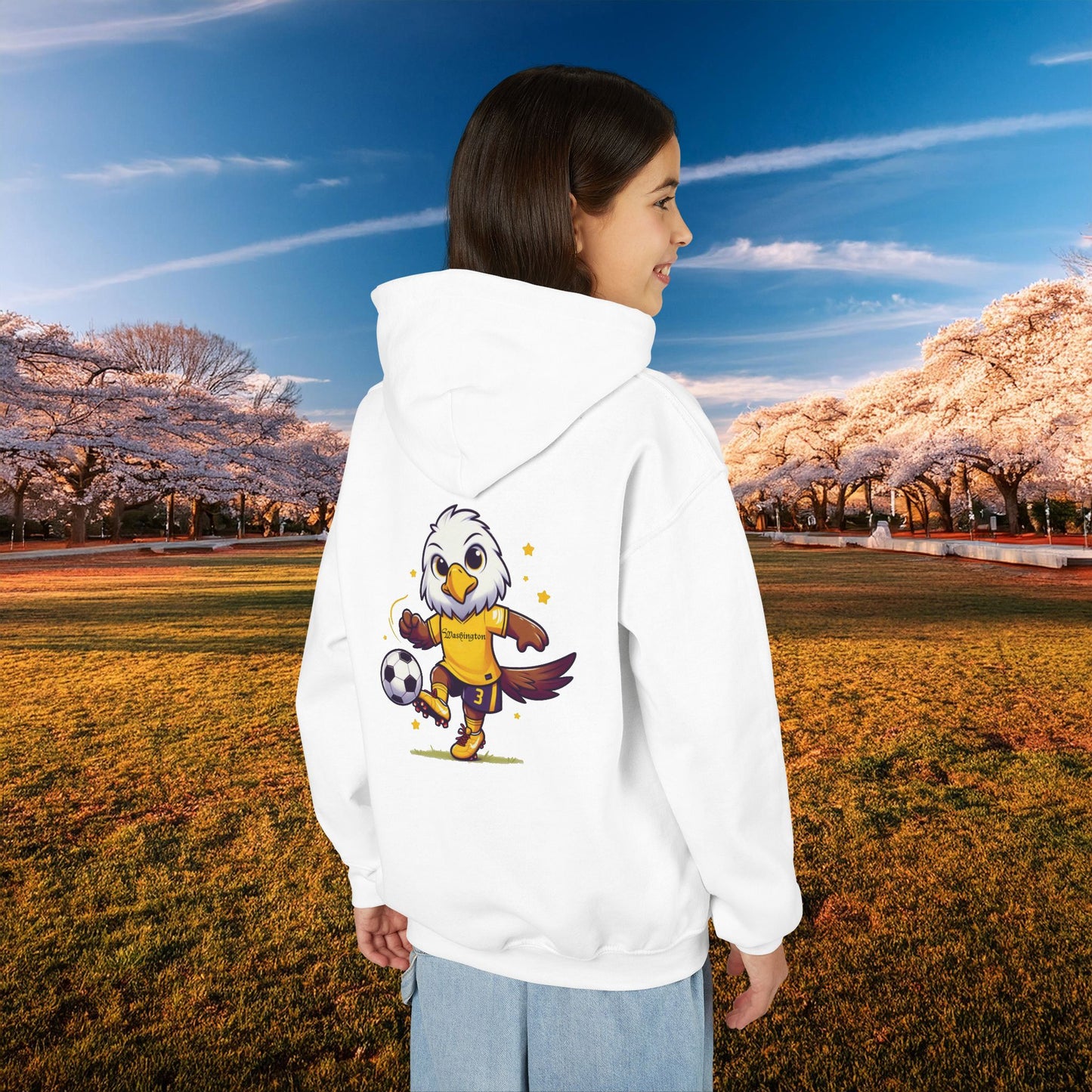 Washington Spirit Yellow Design Youth Hoodie