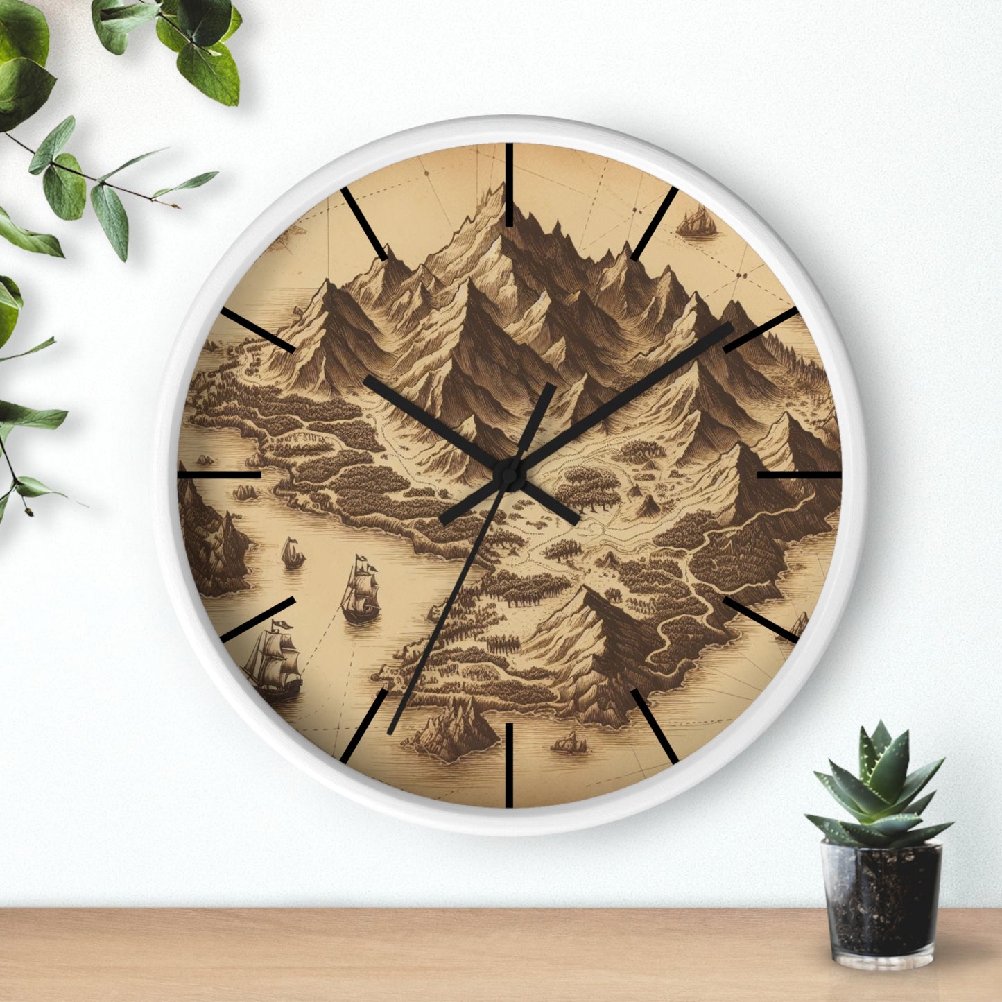 Island Map Wall Clock