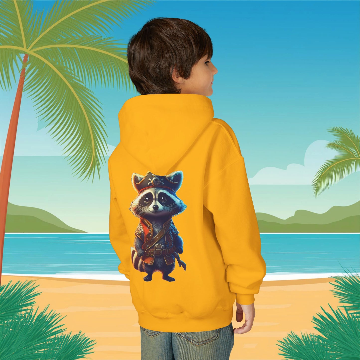 Raccoon Pirate Youth Hoodie