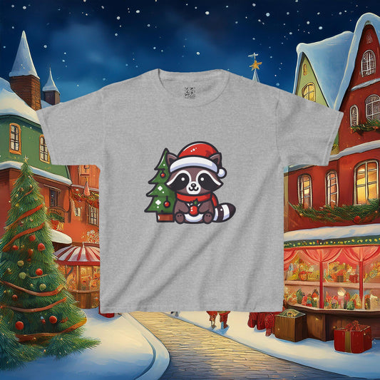 Christmas Raccoon Kids Tee
