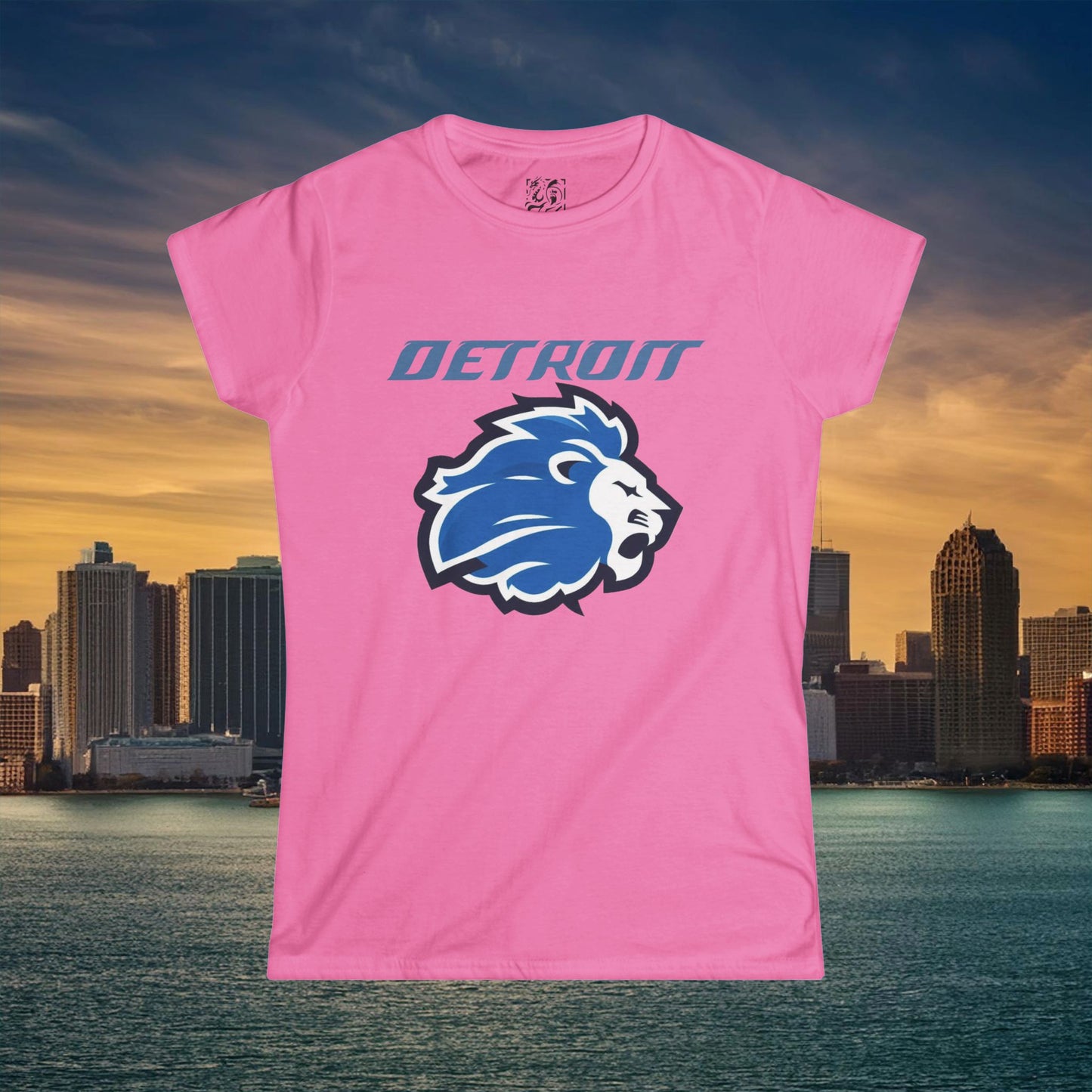 Detroit Football Logo Women's Softstyle Tee