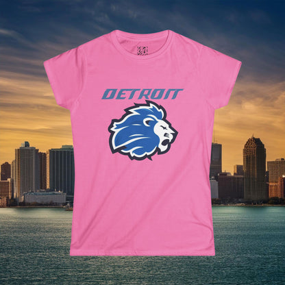 Detroit Football Logo Women's Softstyle Tee