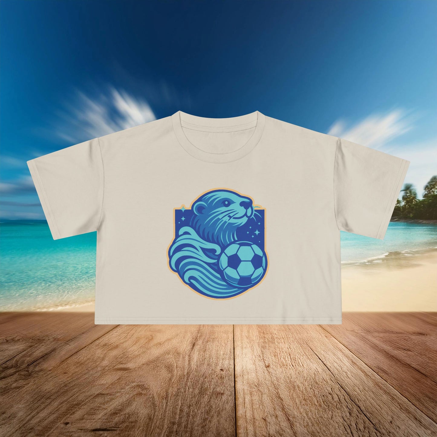 Sea Otter Soccer Logo Women's Crop Tee