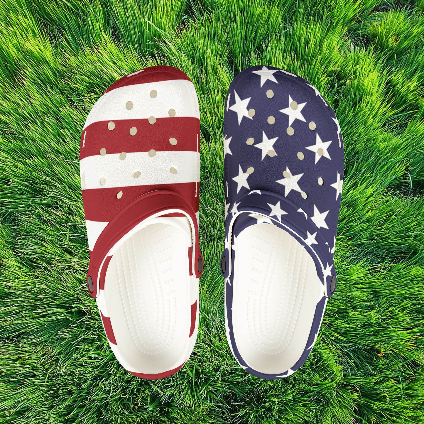 American Flag Foam Clogs