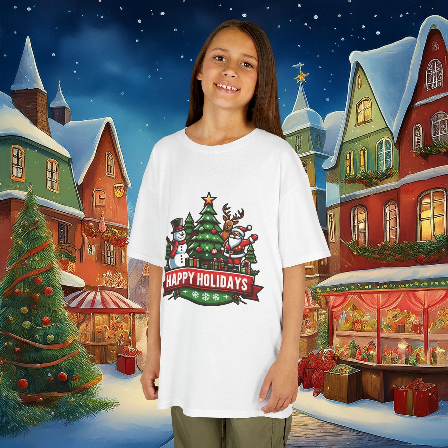 Happy Holidays Kids Tee