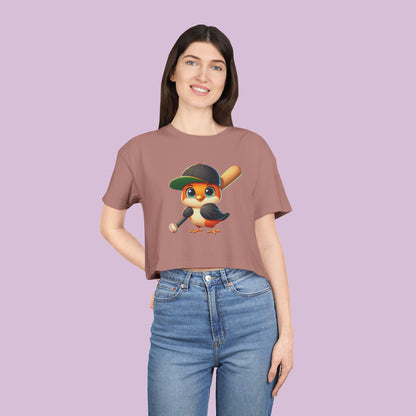 Baltimore Baseball Little Oriole Women's Crop Tee