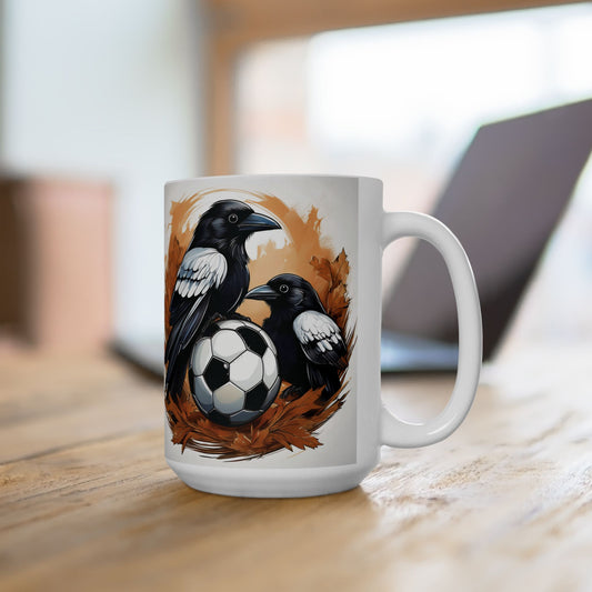 Magpies And Football Ceramic Mugs (11oz\15oz)