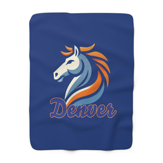 Bronco Sherpa Fleece Blanket