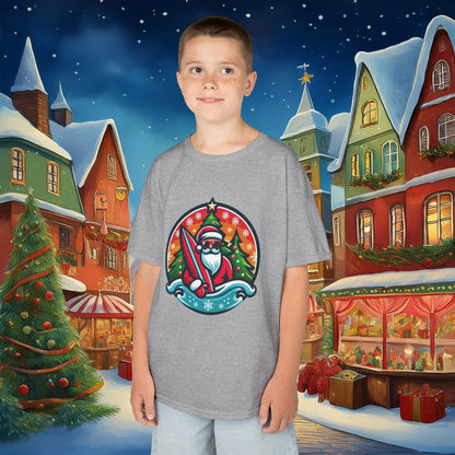 Catching Waves Santa Kids Tee