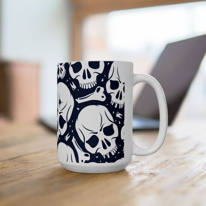 Skull Pattern Ceramic Mug (11oz/15oz)