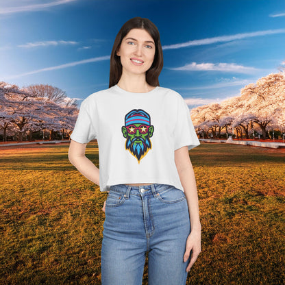 Psychedelic Wizard's Player Women's Crop Tee